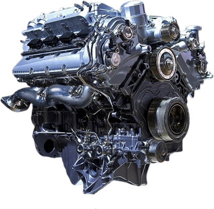 white chevy engine